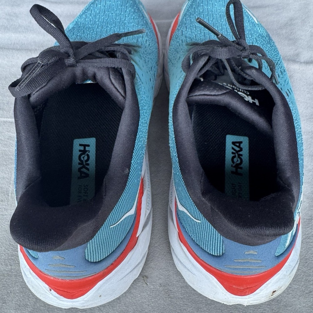 Size 9.5D - Hoka One One Clifton 8 1119393 RTAR Real Teal Aquarelle Shoes Men's - Picture 6 of 10
